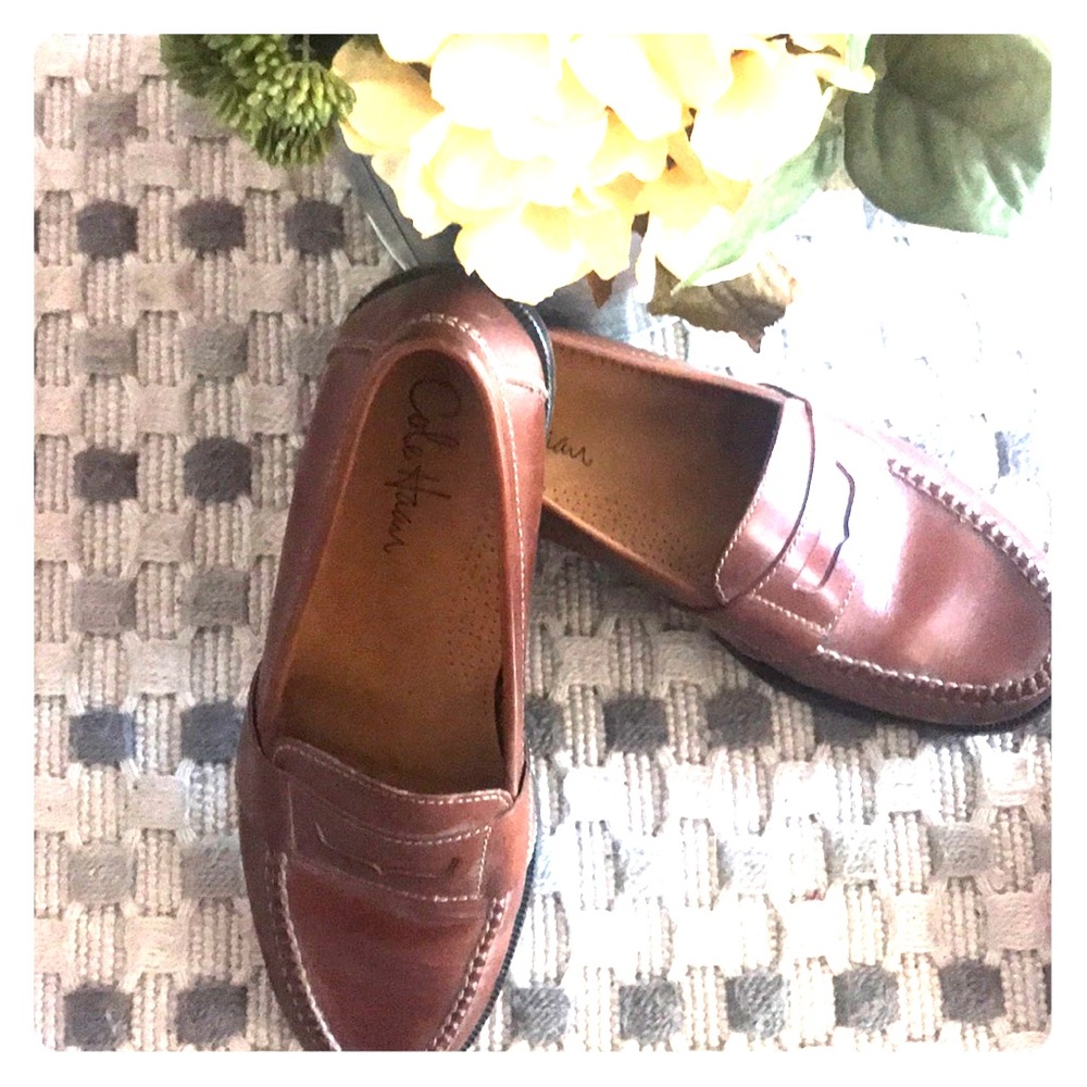 Cole Haan Penny loafers, chestnut color